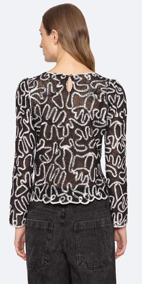 Alice Embroidery Battenberg Top - Sea New York
