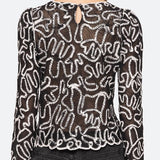 Alice Embroidery Battenberg Top - Sea New York