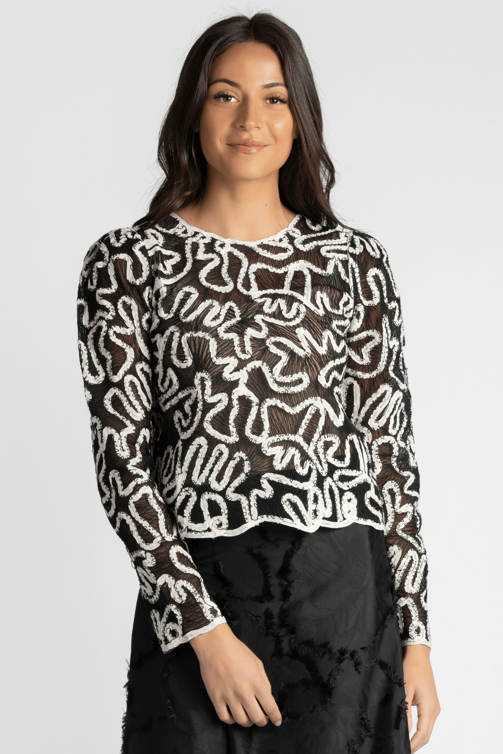 Alice Embroidery Battenberg Top - Sea New York