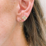 Bloom Pave Diamond Stud Earrings - Lee Jones Collection