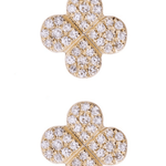 Bloom Pave Diamond Stud Earrings - Lee Jones Collection