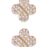 Bloom Pave Diamond Stud Earrings - Lee Jones Collection