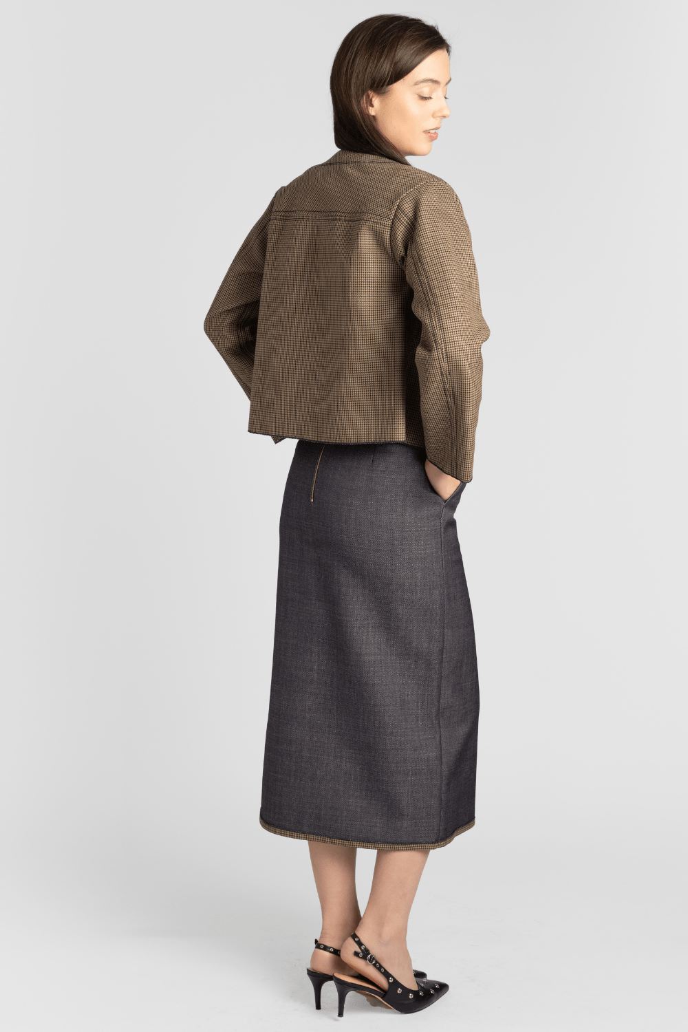 Bounded Denim Skirt - Odeeh