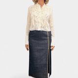 Bounded Denim Skirt - Odeeh