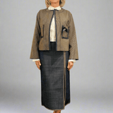 Bounded Denim Skirt - Odeeh