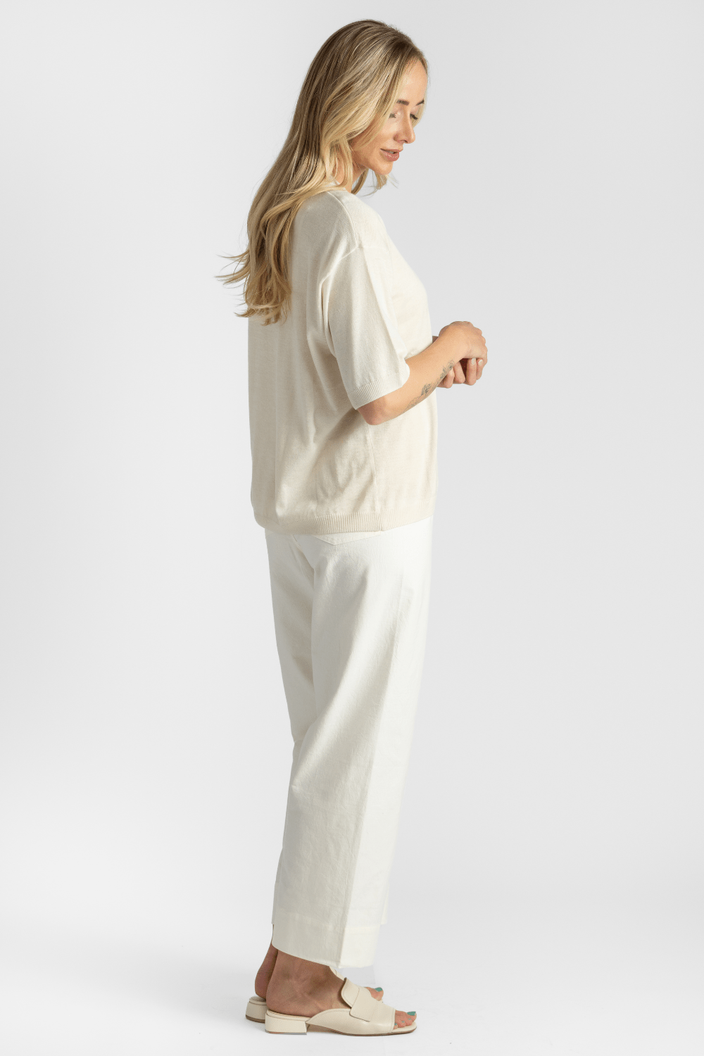 Boxy Cashmere T-Shirt Top - The Posh Peacock