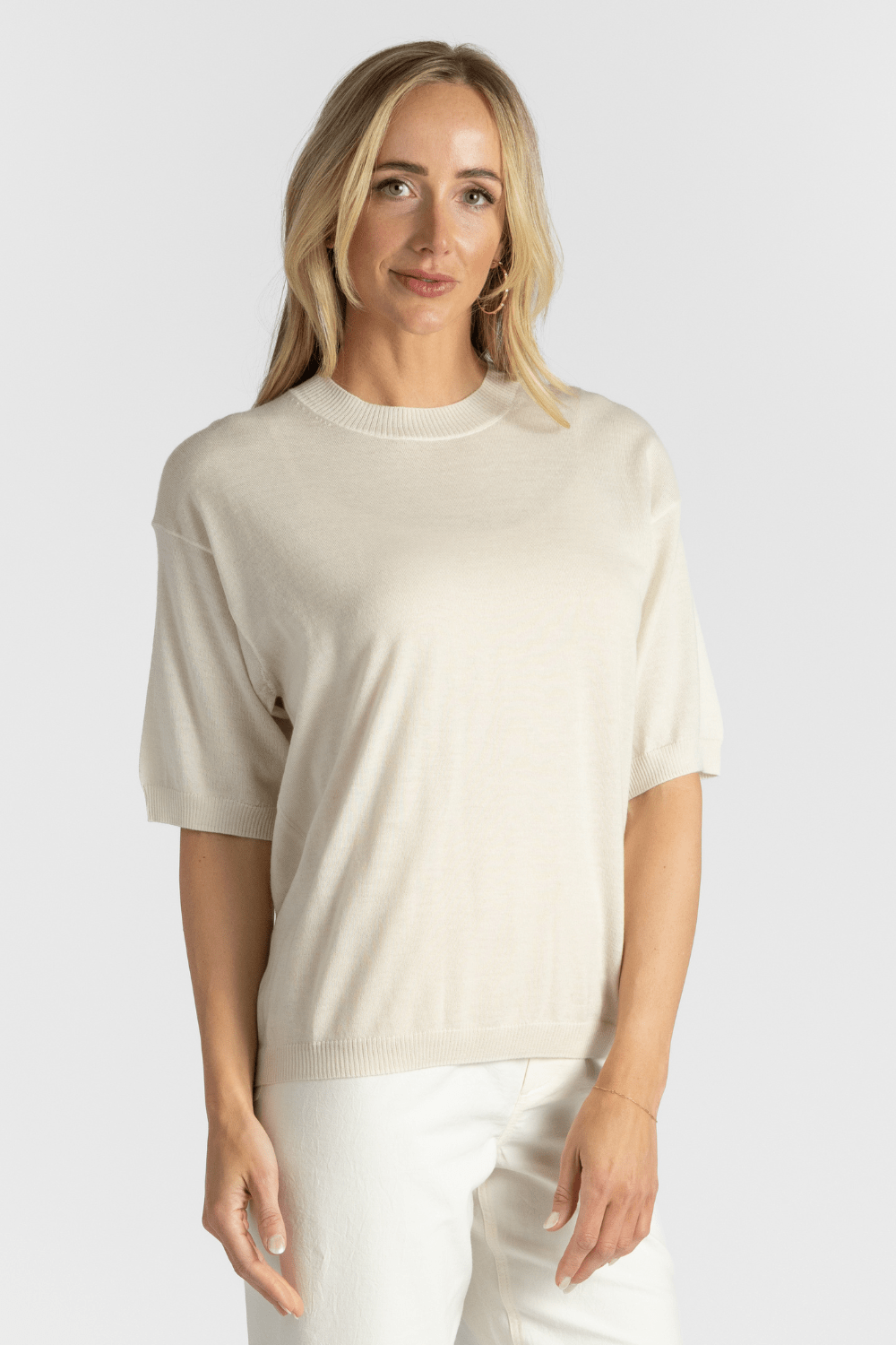 Boxy Cashmere T-Shirt Top - The Posh Peacock