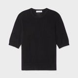 Cashmere Elbow Sleeve Tee - White + Warren
