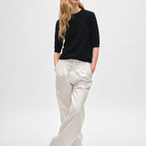Cashmere Elbow Sleeve Tee - White + Warren