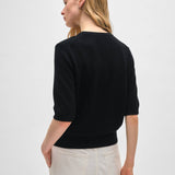 Cashmere Elbow Sleeve Tee - White + Warren