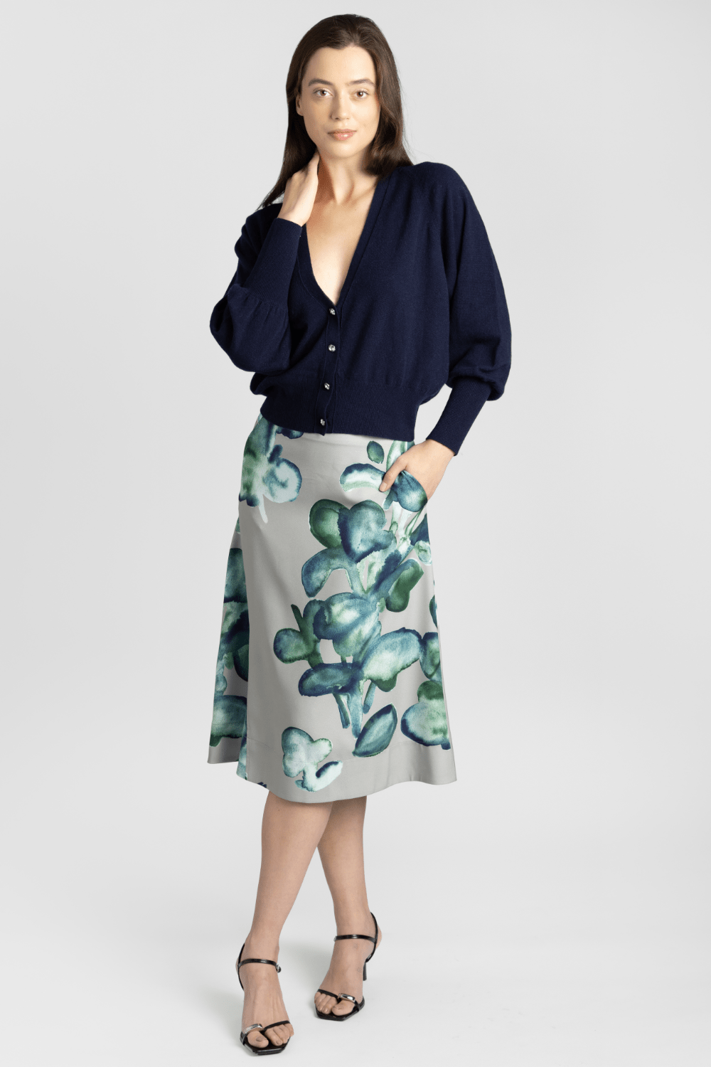 Cashmere Jeweled Button Cardigan - Odeeh