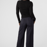 Cashmere Shrunken Crewneck Sweater - White + Warren