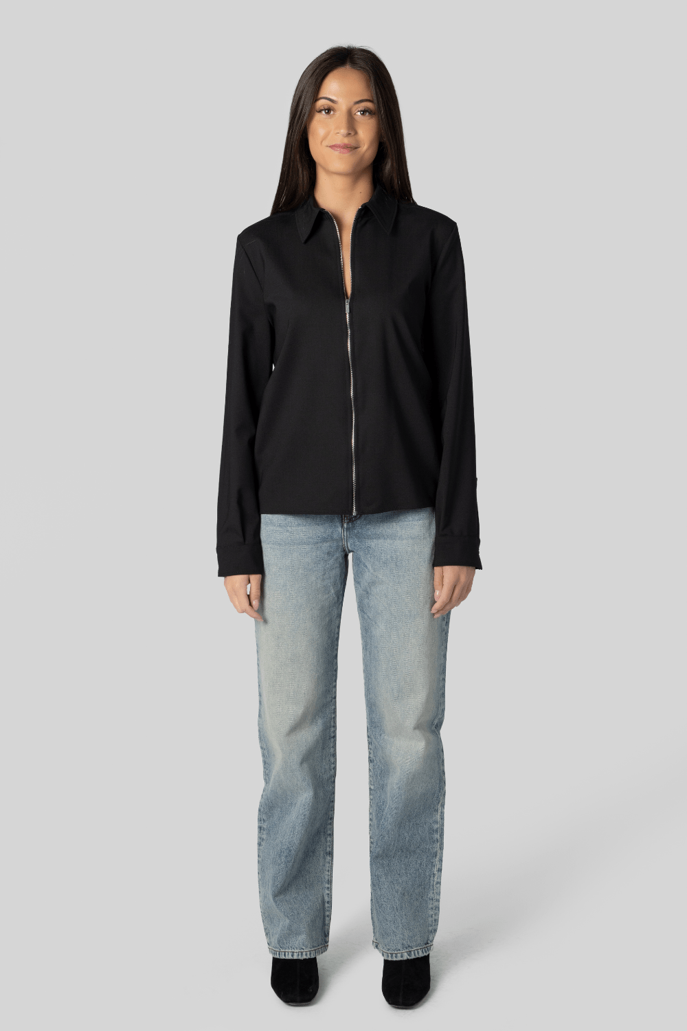 Collared Shirt w/Zipper - Gauchere