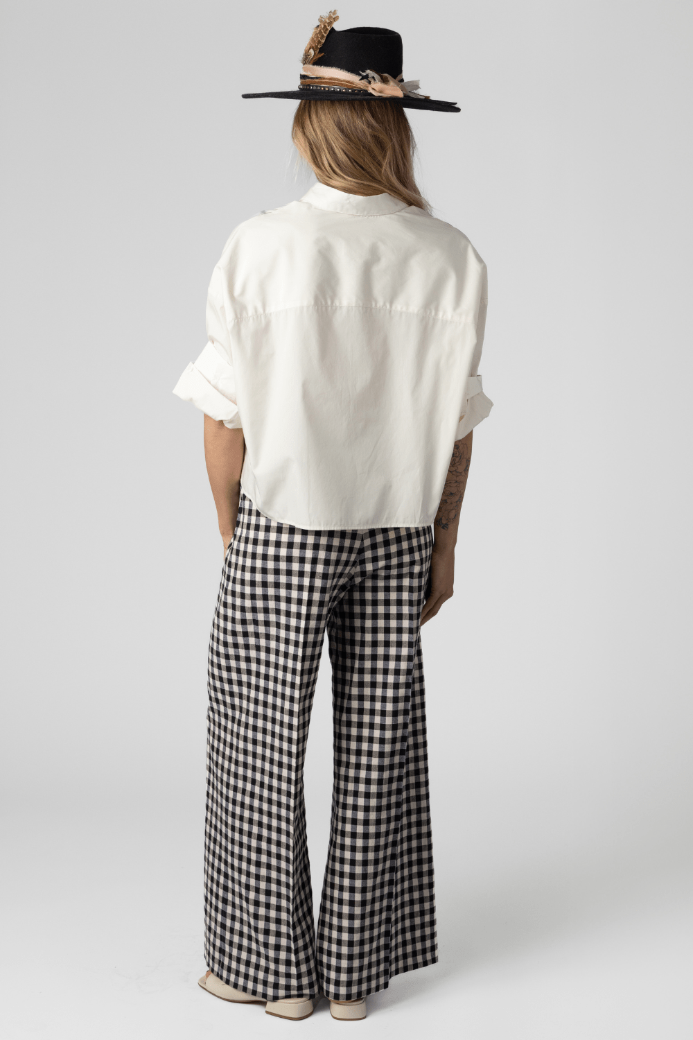 Cotton Gingham Pant - Forte Forte