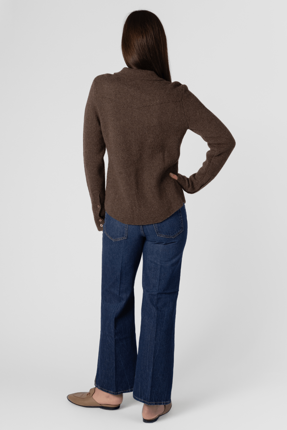 Cowgirl Cashmere Button Up Shirt - Brazeau Tricot