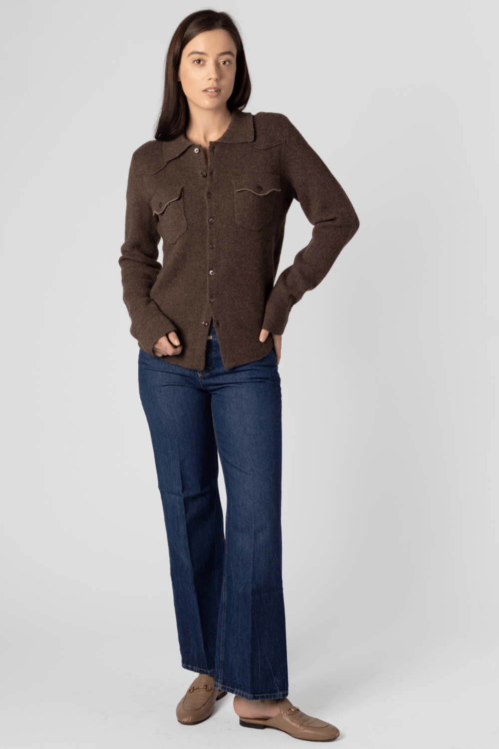 Cowgirl Cashmere Button Up Shirt - Brazeau Tricot