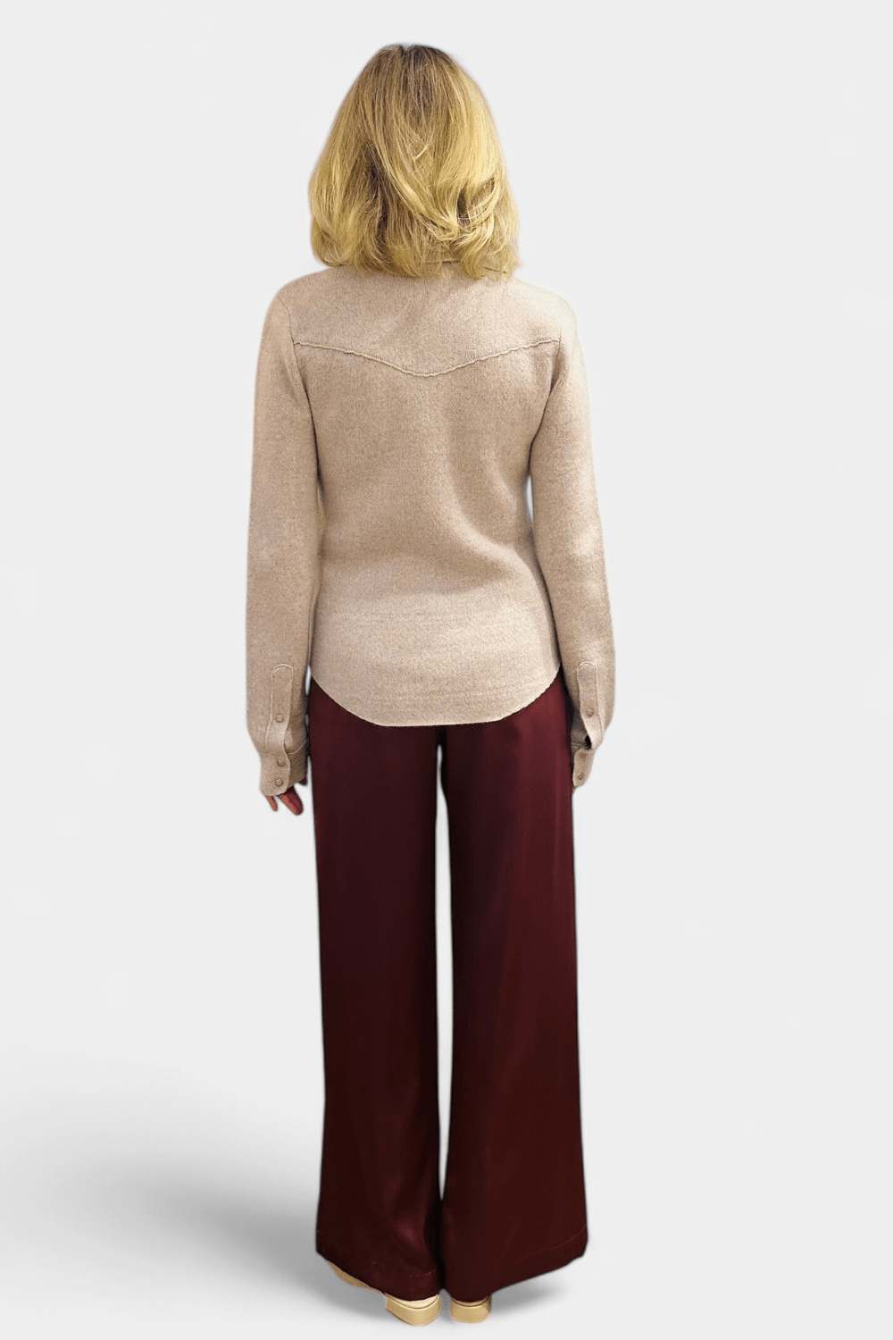 Cowgirl Cashmere Snap Button Up Shirt - Brazeau Tricot