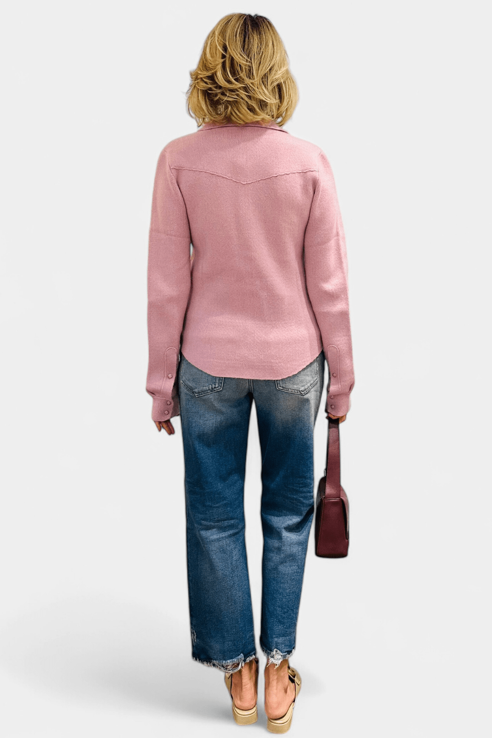 Cowgirl Cashmere Snap Button Up Shirt - Brazeau Tricot
