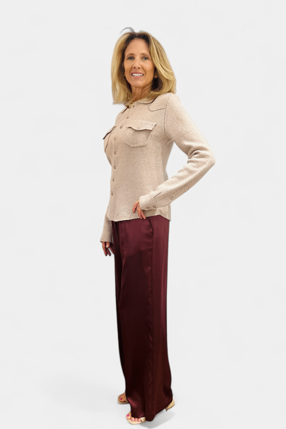 Cowgirl Cashmere Snap Button Up Shirt - Brazeau Tricot