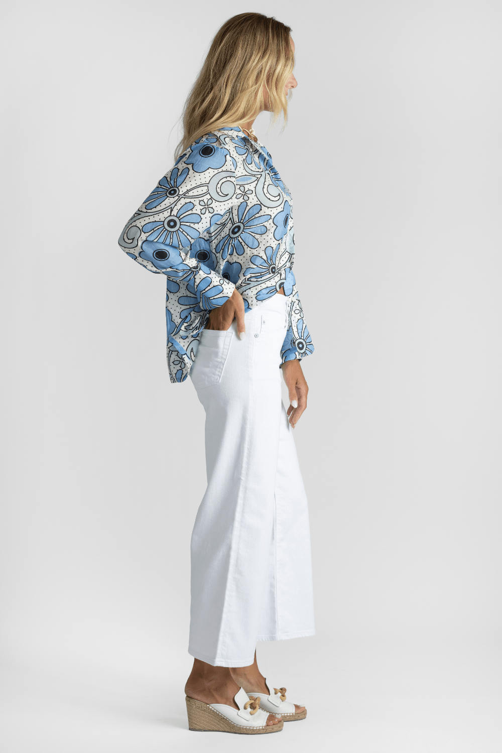 Dana Flower Silk Shirt - Alix of Bohemia