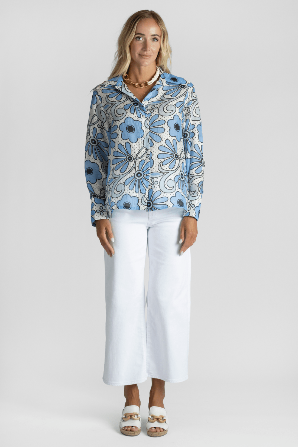 Dana Flower Silk Shirt - Alix of Bohemia