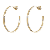 Diamond Ribbon Hoop Earrings LJC - Lee Jones Collection