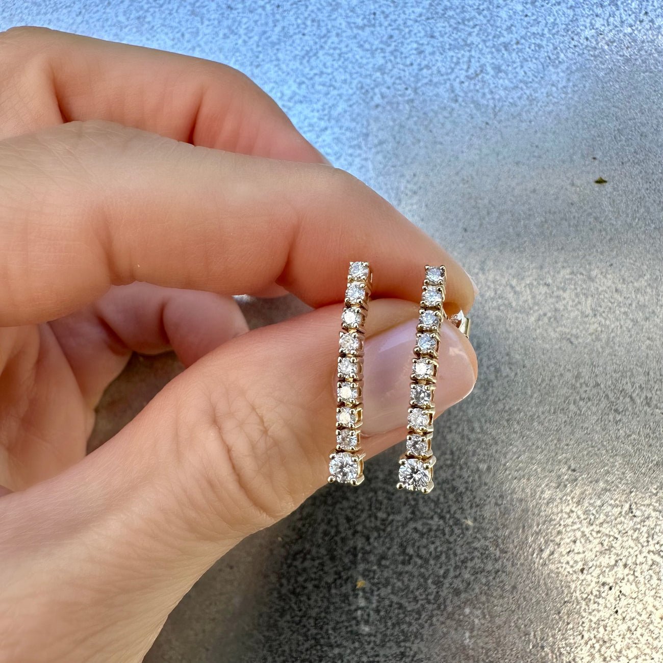 Diamond Tennis Earring - Lee Jones Collection