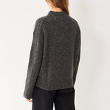 Donegal Cashmere Easy Crewneck Sweater - White + Warren