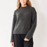 Donegal Cashmere Easy Crewneck Sweater - White + Warren
