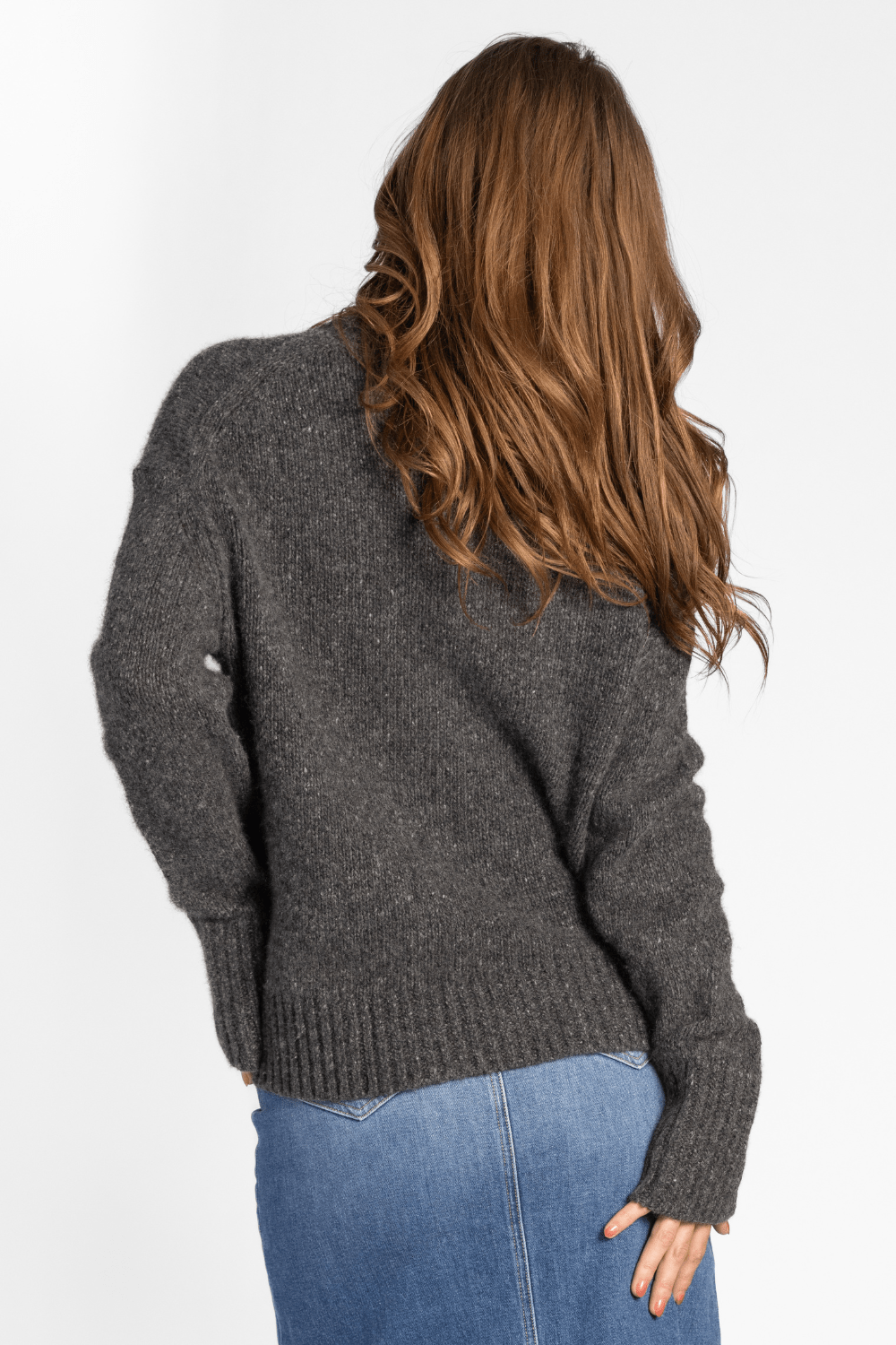 Donegal Cashmere Easy Crewneck Sweater - White + Warren