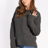 Donegal Cashmere Easy Crewneck Sweater - White + Warren