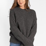 Donegal Cashmere Easy Crewneck Sweater - White + Warren