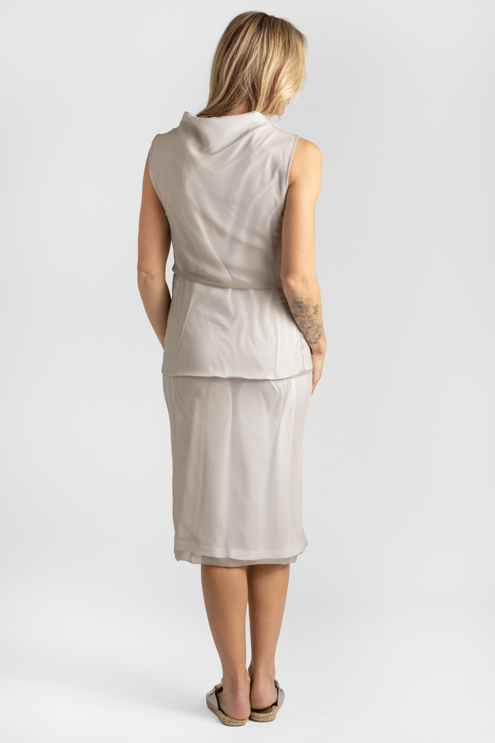 Double Layer Transparent Midi Skirt - Gauchere