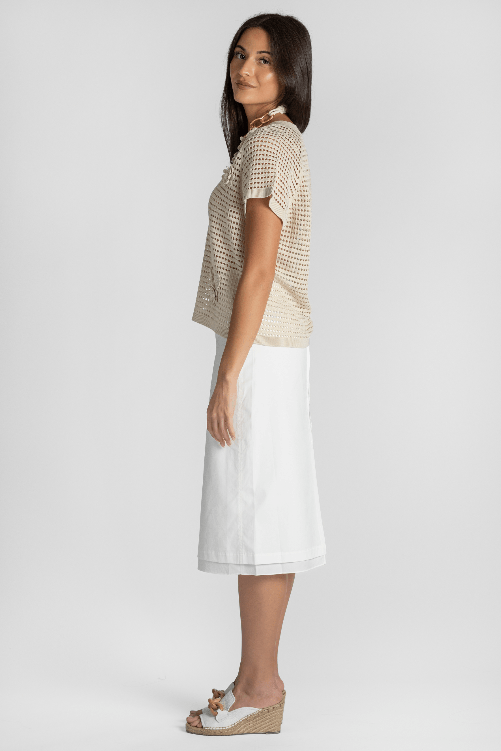 Dutton Poplin Midi Skirt - Saint Art