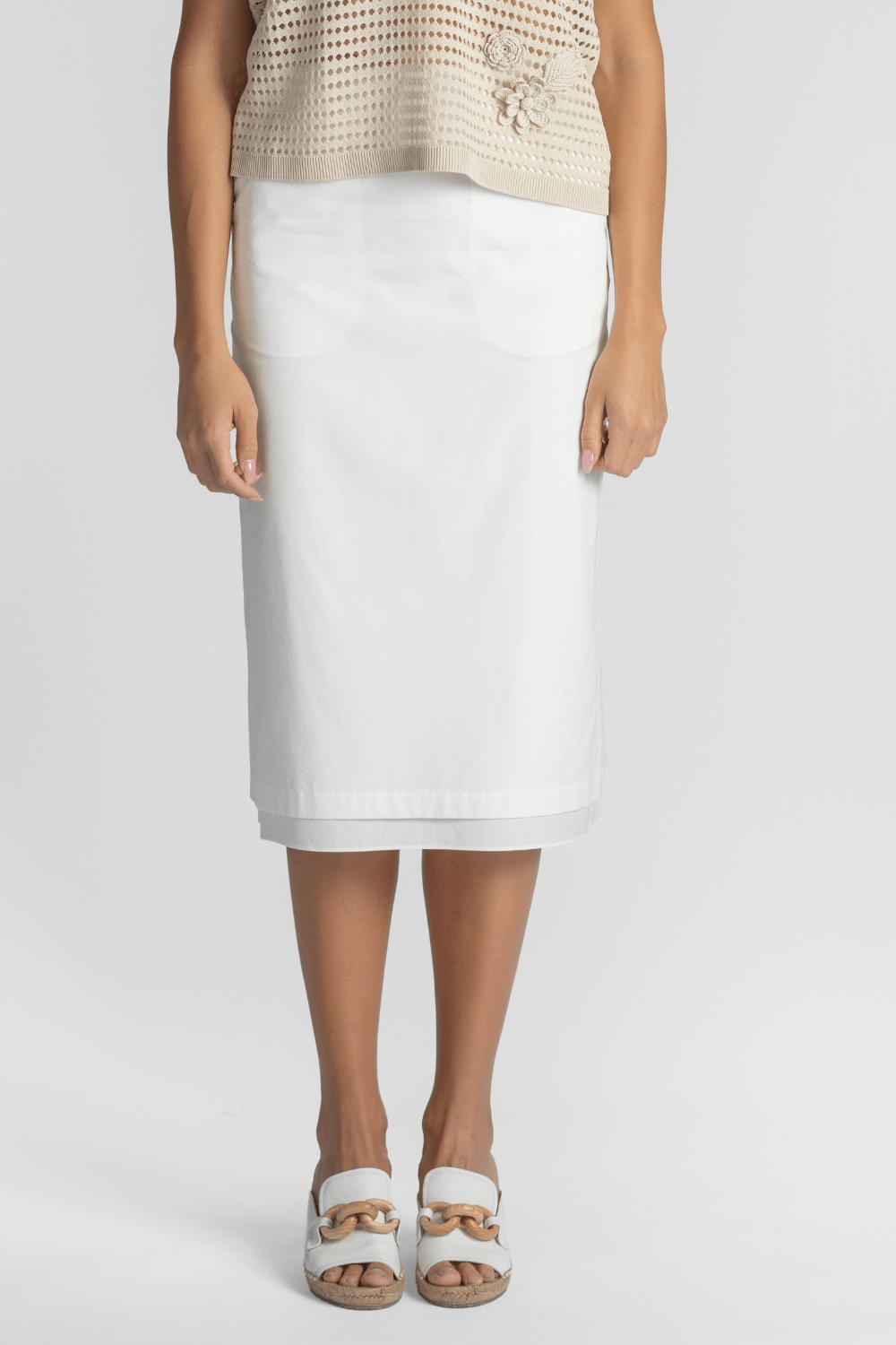 Dutton Poplin Midi Skirt - Saint Art