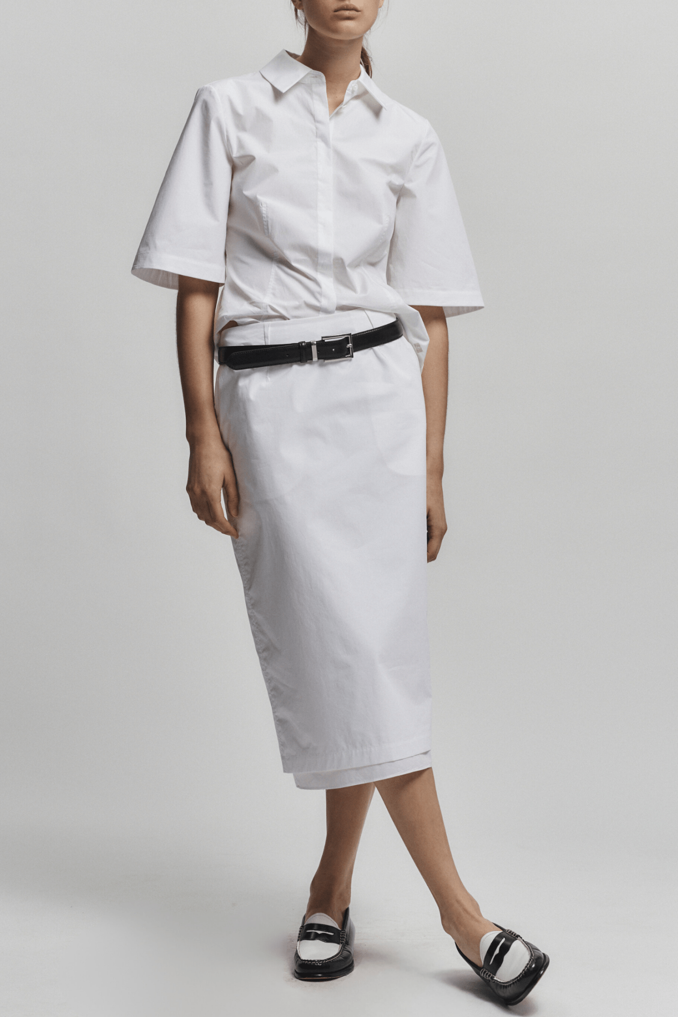 Dutton Poplin Midi Skirt - Saint Art