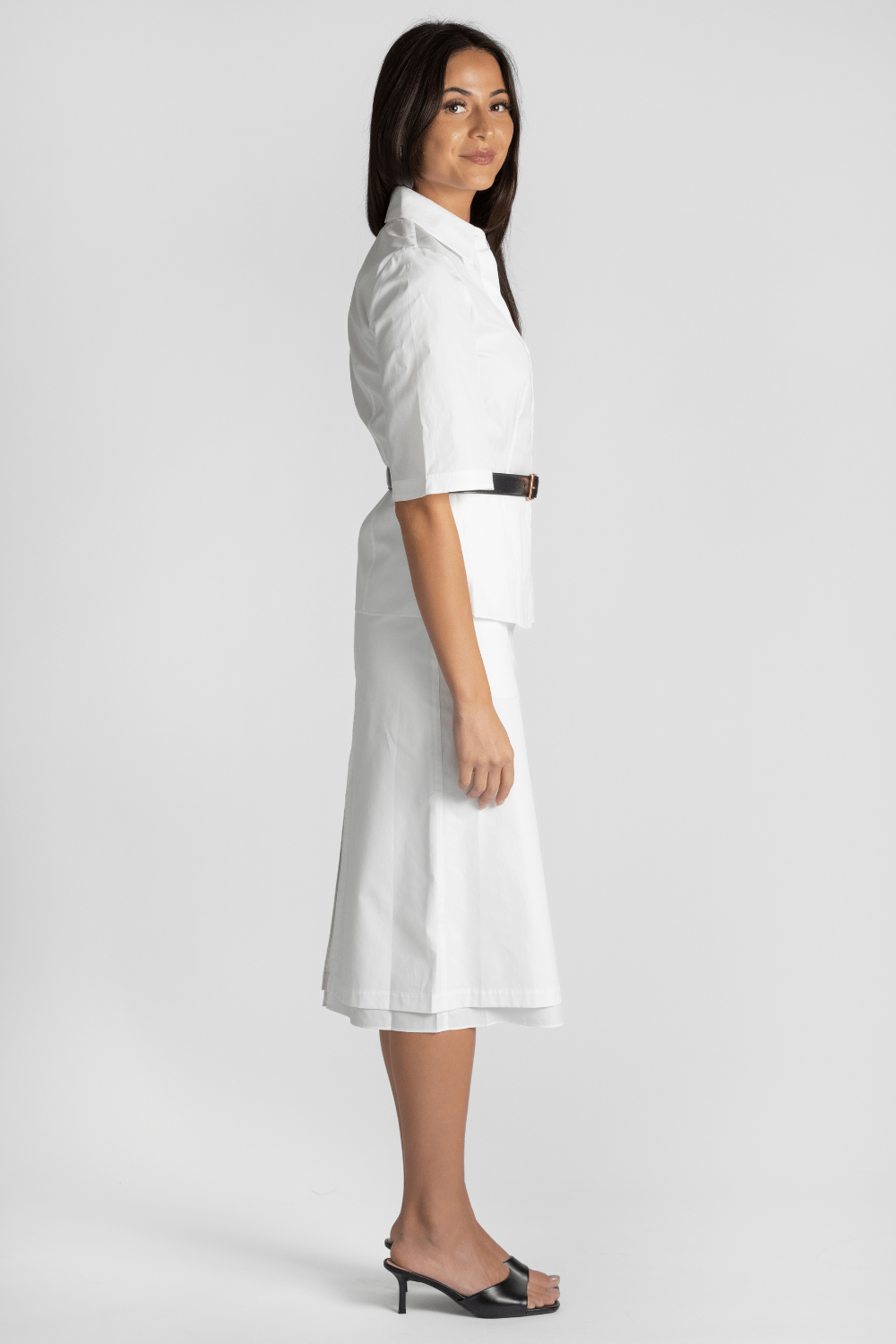 Dutton Poplin Midi Skirt - Saint Art