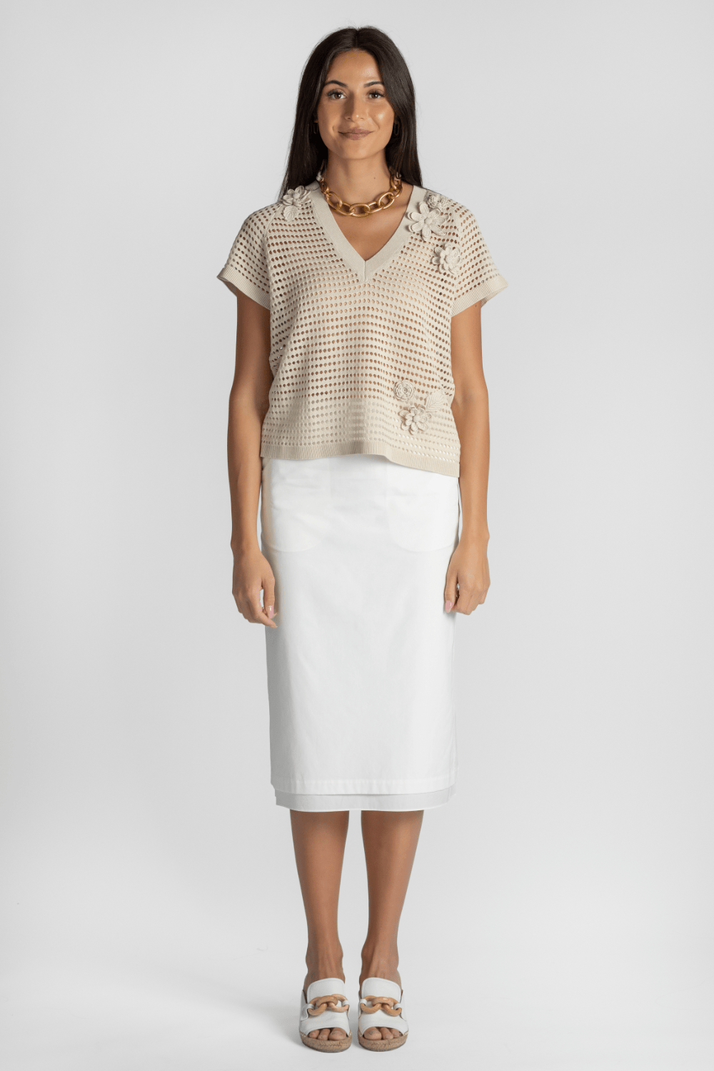 Dutton Poplin Midi Skirt - Saint Art