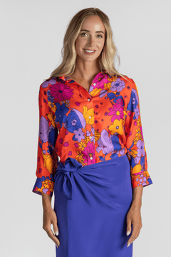 Emmanuelle Floral Silk Shirt - La Prestic Ouiston