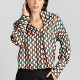 Fancy Grid Blouse - Odeeh
