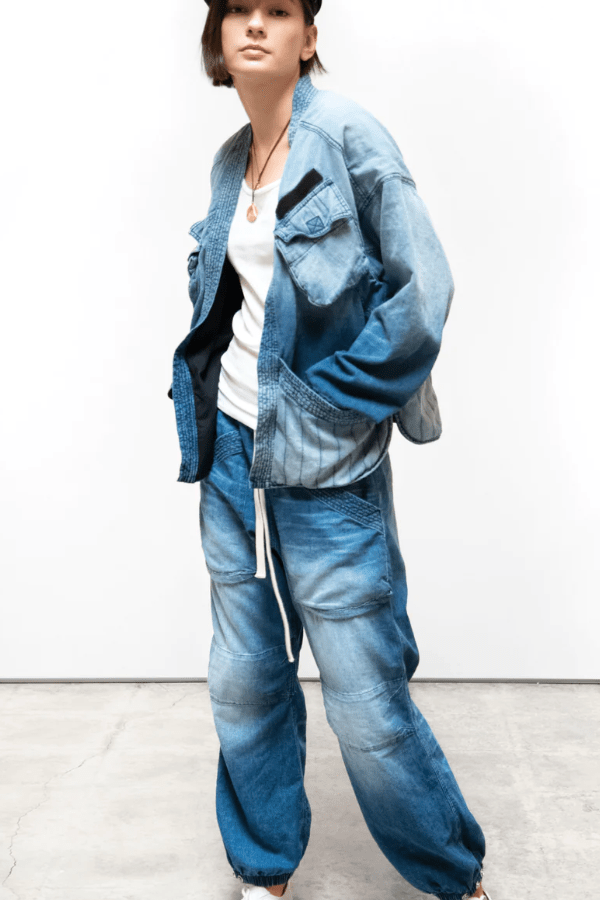 Freecity Indigo Hooded Malibu Field Jacket - Freecity