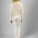 Knit V Neck Crop Top - Sablyn