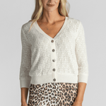 Lace Patch Cardigan - Brazeau Tricot