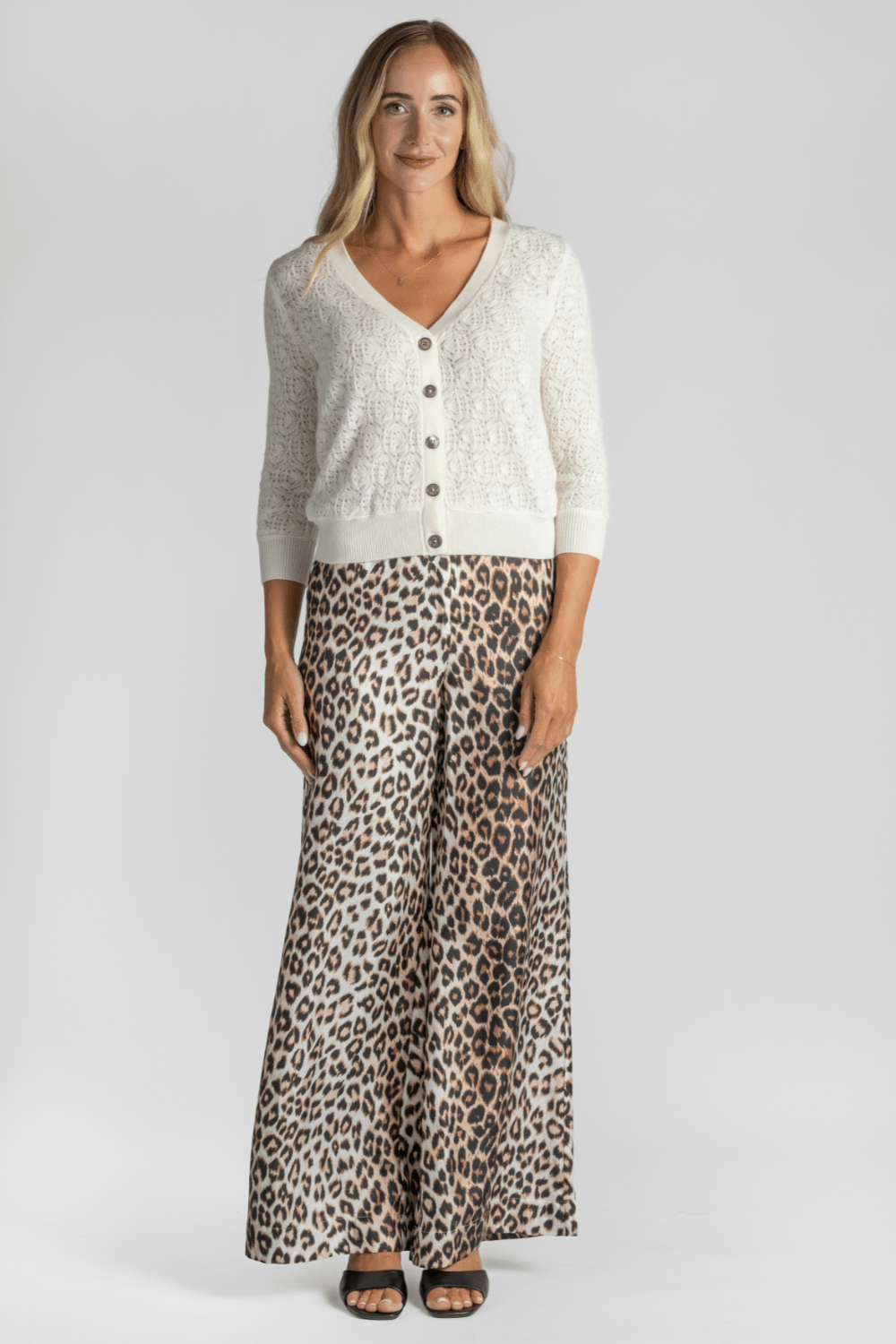 Lace Patch Cardigan - Brazeau Tricot