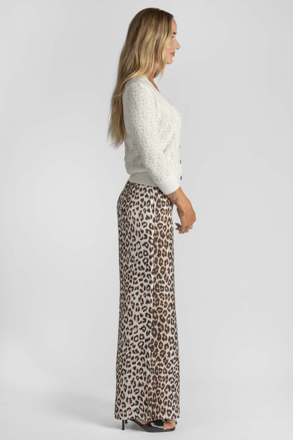 Lace Patch Cardigan - Brazeau Tricot