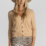 Lace Patch Cardigan - Brazeau Tricot