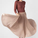 Lamé Long Soleil Skirt - Forte Forte