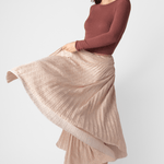 Lamé Long Soleil Skirt - Forte Forte