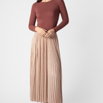Lamé Long Soleil Skirt - Forte Forte
