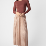 Lamé Long Soleil Skirt - Forte Forte
